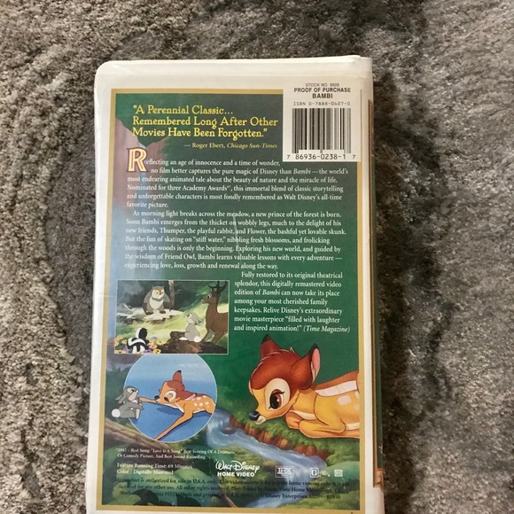 Walt Disney 55th Anniversary Bambi VHS - Picture 3 of 6